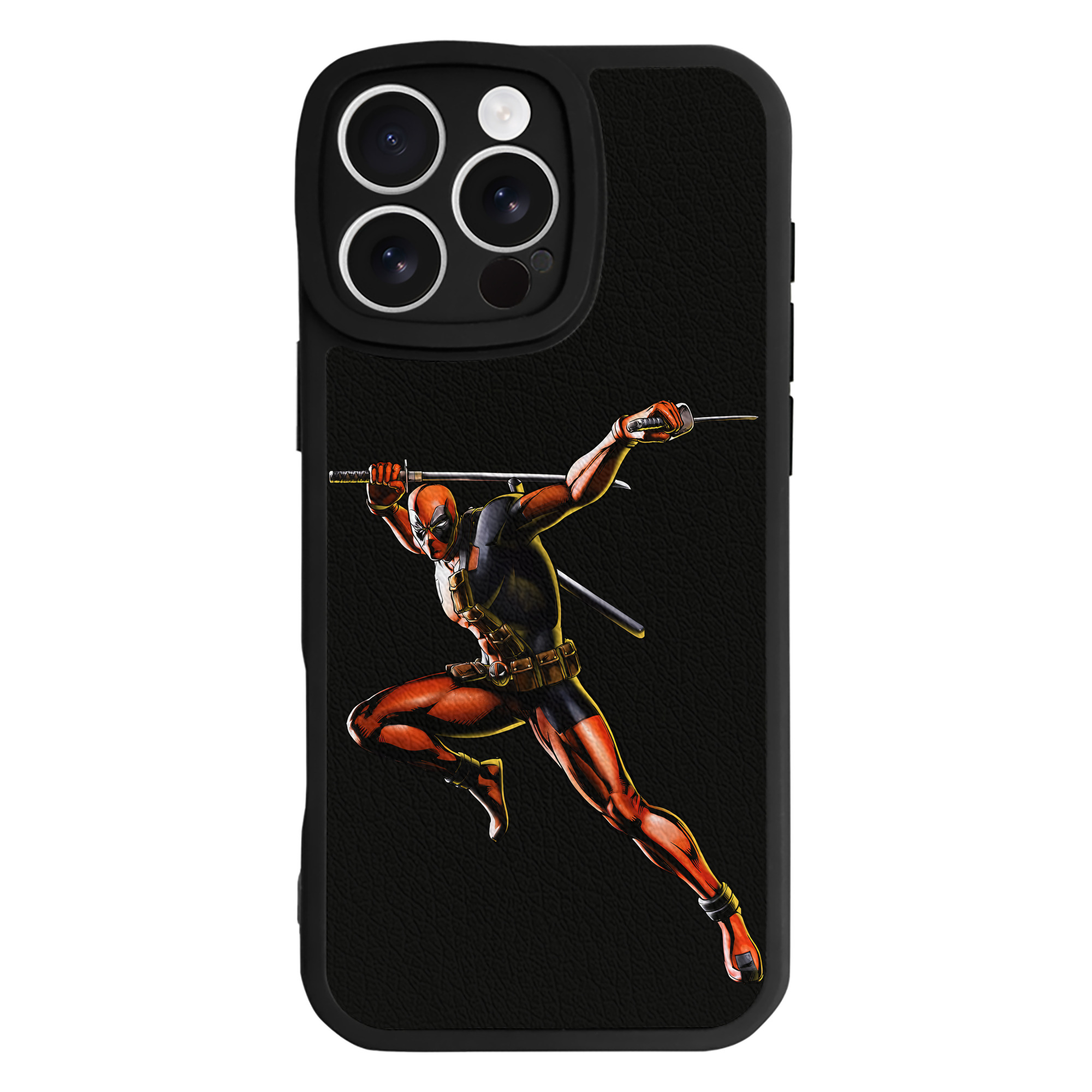 （画像用） Deadpool デッドプール 【iPhone 16シリーズ対応】シリコンスマホケース（レザー調） 材質：シリコン